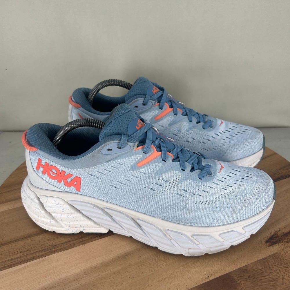 Hoka One One Gaviota 4 Mens Running Shoes Blue Coral 1123199 Size 9.5